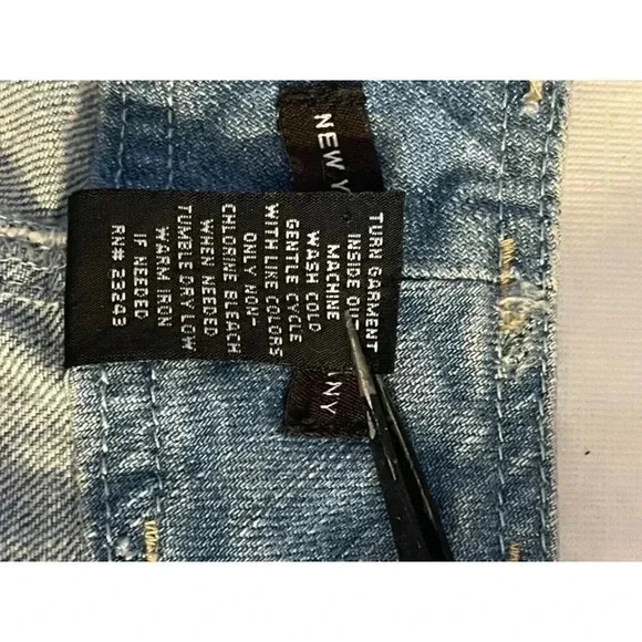 New York & company light wash belted flare bootcut jeans women's size 2 - Picture 5 of 6